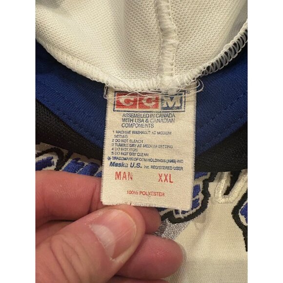 Vintage 90's CCM Maska Tampa Bay Lightning Stitched NHL Hockey Jersey Black 2XL - Picture 6 of 6